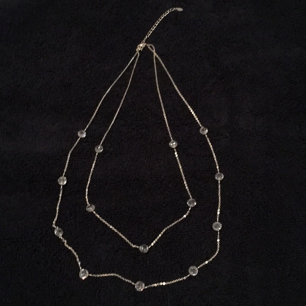 Sterling silver 925 double floating crystal